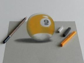 Billardkugel in 3D Technik
