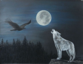 Wolf und Adler